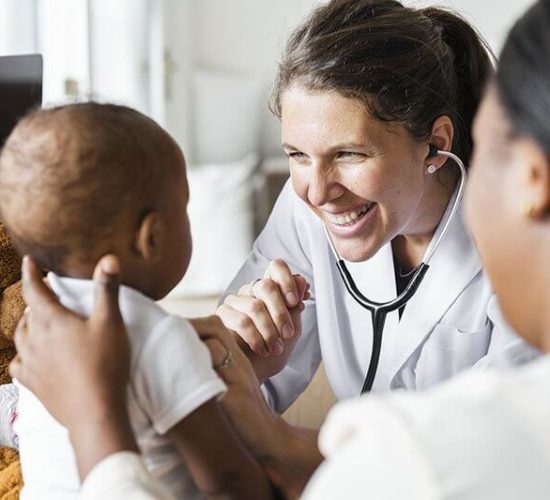 A relaxed pediatric doctor who uses Call 4 nurse triage services.