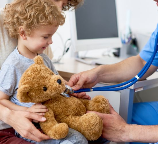 Mother and Child in Pediatric Office